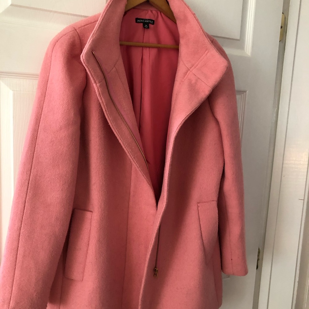 J crew mercantile pink wool coat